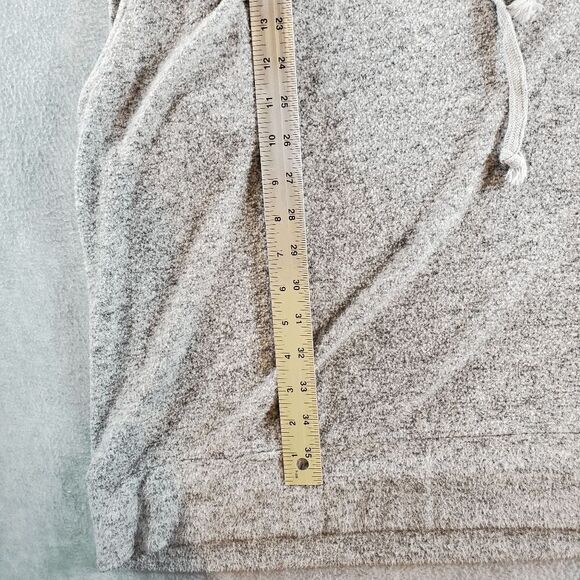 Soft Surroundings Dress Womens Medium Gray Sweater Tie Waist Pockets Split Neck - Picture 4 of 11